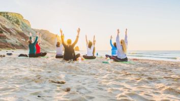 ride on retreats yoga on the beach