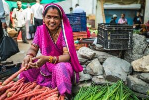 Local Indian woman in market - Intrepid Travel - women over 50 tours