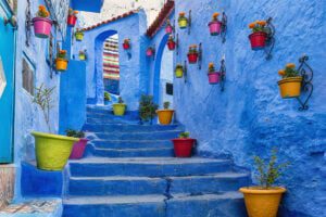 Blue alleys and flowers - Women over 50 tours Morocco