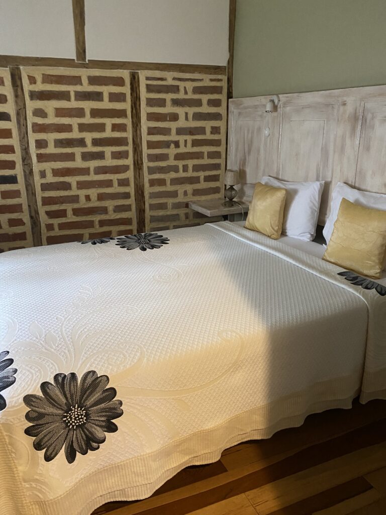A simple room at the Old Town Quito Suites, Ecuador, recommended by a JourneyWoman reader as a safe place for women to stay