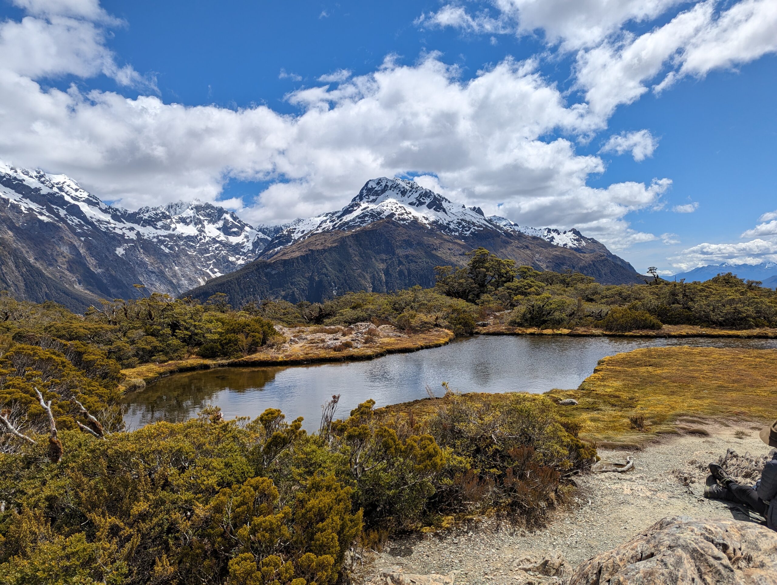 Landscape image of a mountainous Lake Nelson Park in New Zealand - Exploring New Zealand - Adventures in Good Company