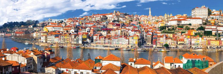 Panoramic view from a hill in Porto showcasing the city's vibrant and distinct color palette - Vida Portugal - Avalon Waterways
