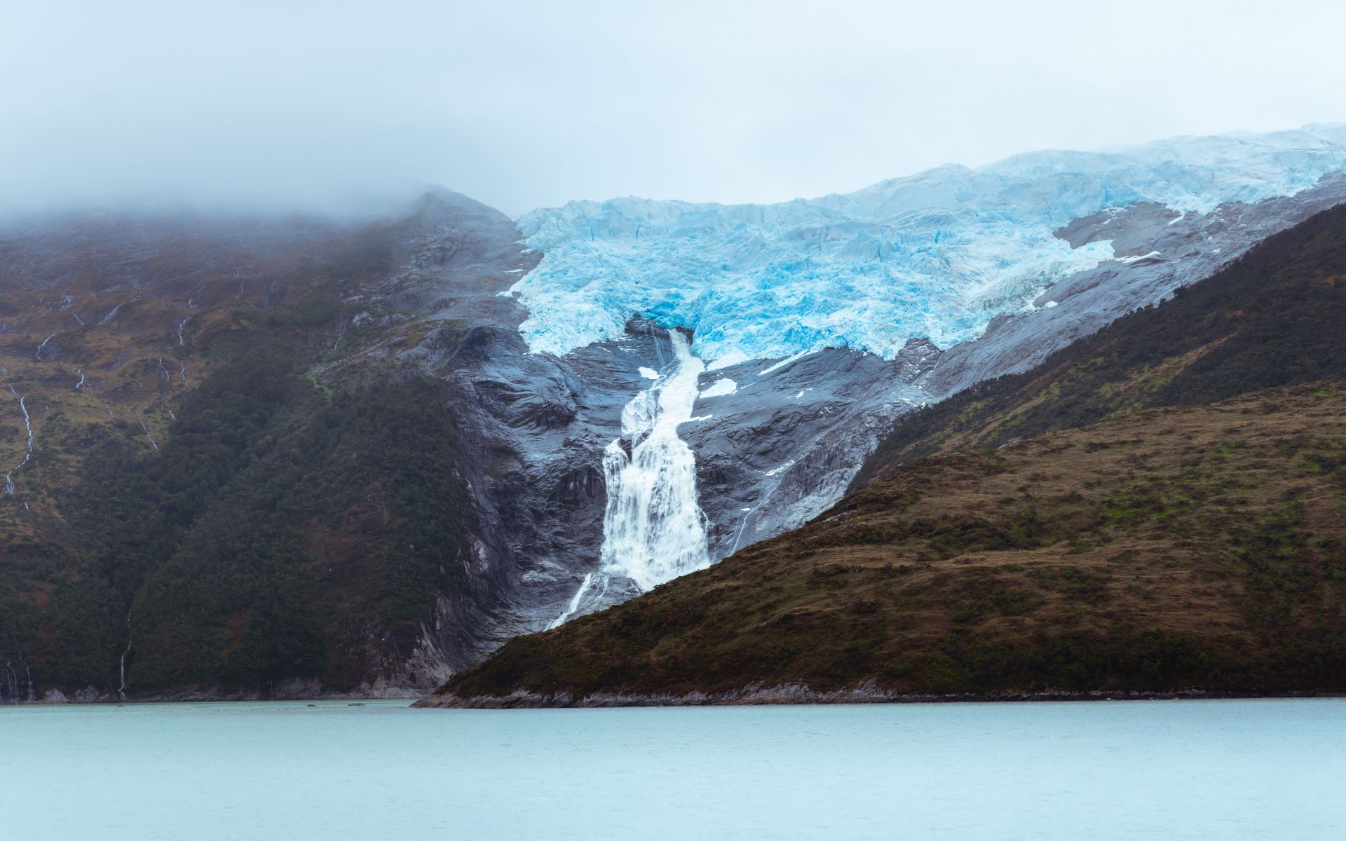 Stunning view of the Chilean Fjords, a scenic highlight of the Antarctic Explorer featuring the Chilean Fjords trip