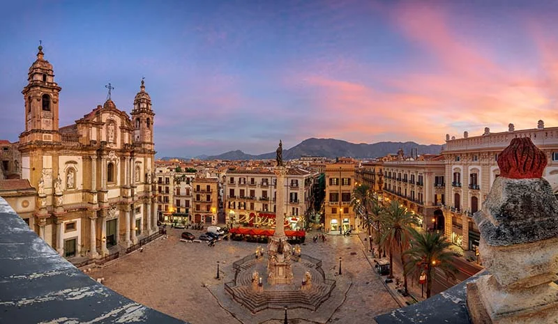 Scenic view of Palermo, a highlight on the Epicurean Escapade: Sicily & Salina tour.