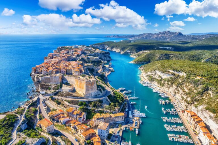 Aerial view of Bonifacio town