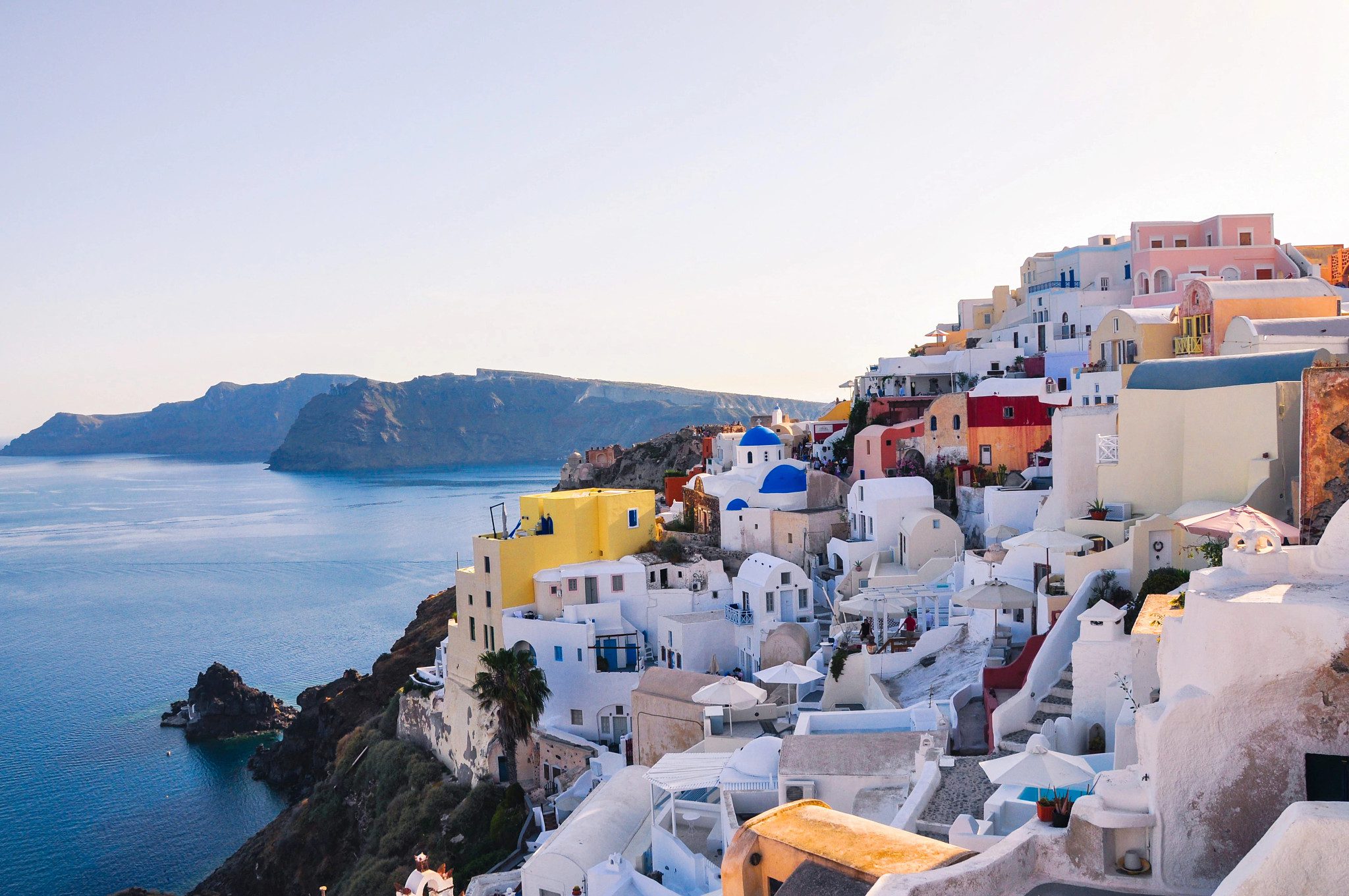 Breathtaking view of Santorini a stop of the tour Exploring Greece and Its Islands.