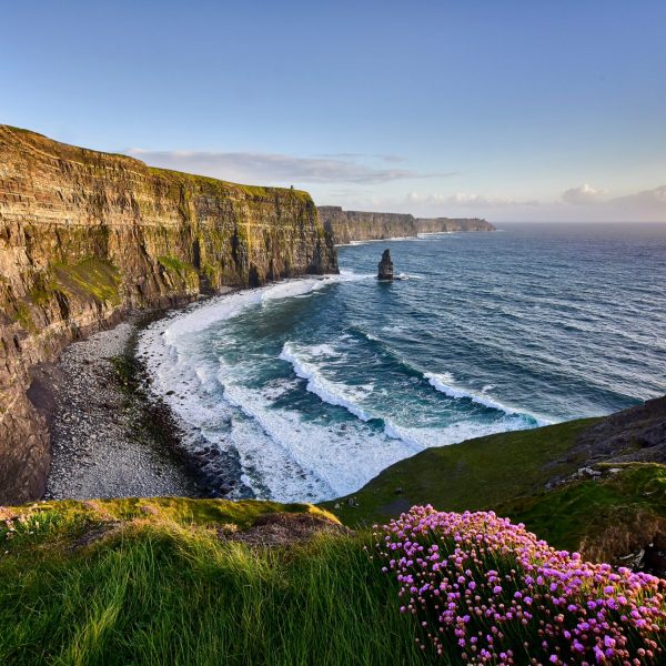 A landscape view of the cliffs and the Irish coastline - Flutes Fiddles and Irish Fun Broad Escapes
