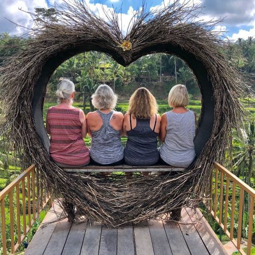 BABES IN BALI - HEART CHAIR - RICE TERRACES