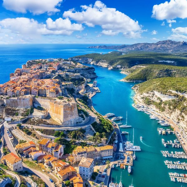 Aerial view of Bonifacio town