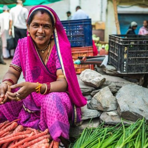 Local Indian woman in market - Intrepid Travel - women over 50 tours