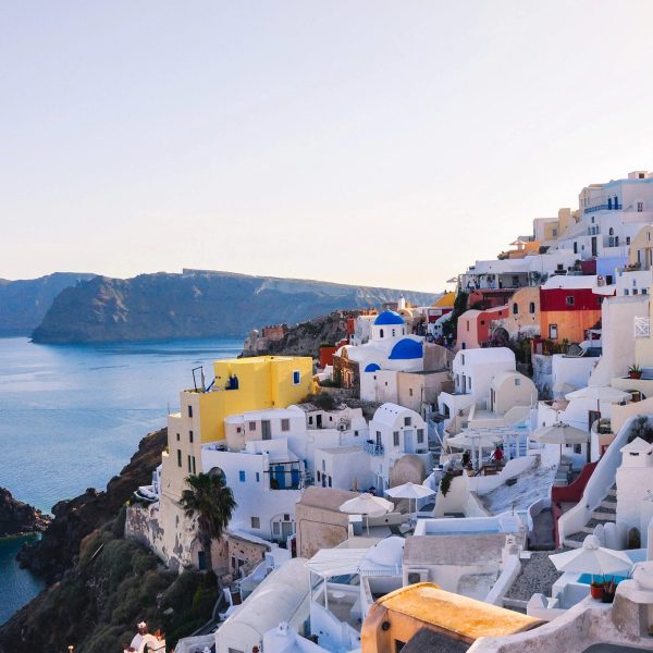 Breathtaking view of Santorini a stop of the tour Exploring Greece and Its Islands.
