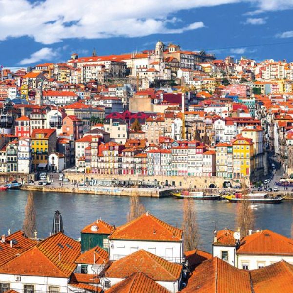 Panoramic view from a hill in Porto showcasing the city's vibrant and distinct color palette - Vida Portugal - Avalon Waterways