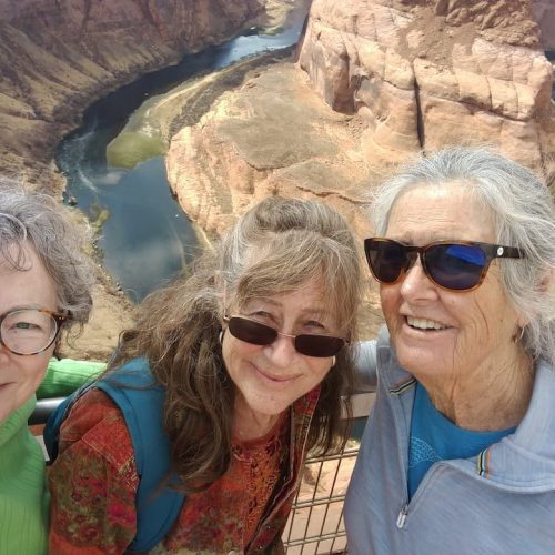 Three women in front of Horseshoe Bend, Arizona