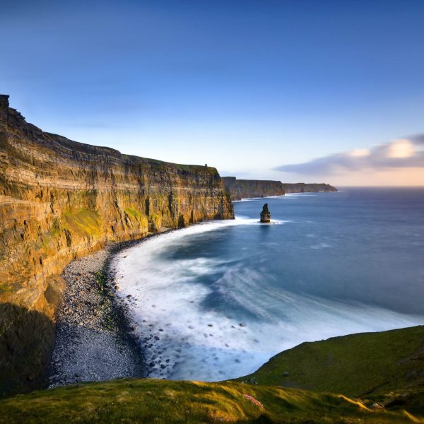 Soaking the stunning view of the Cliffs of Moher during the golden hour- Irish Encounter - Brendan Vacation