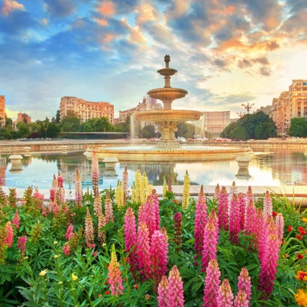 Downtown of Bucharest during summer season