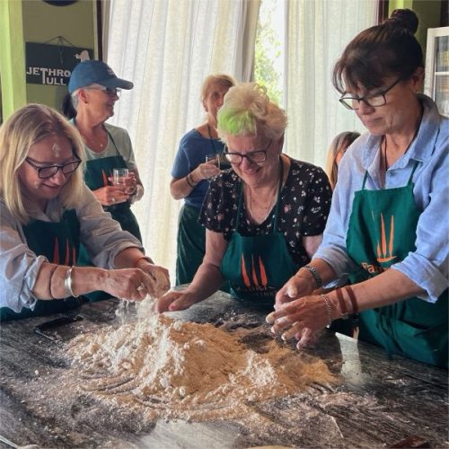 Cooking class during the tour with Adventures in Italy