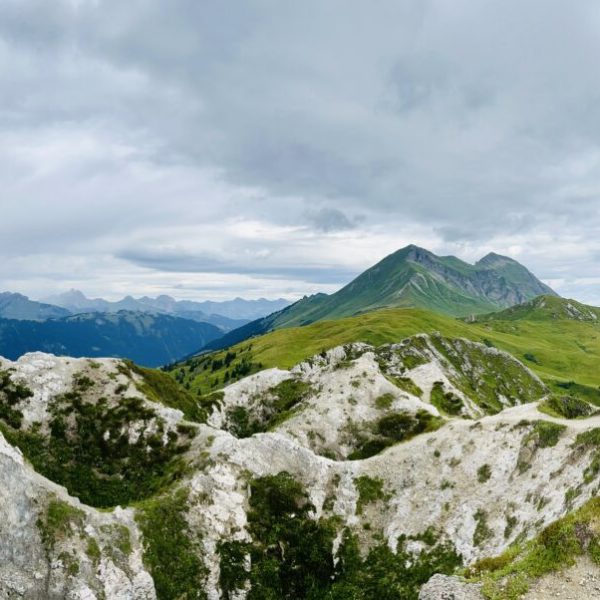Panoramic view of mountain tops - Switzerland Trekking on the Via Alpina - Adventures in Good Company