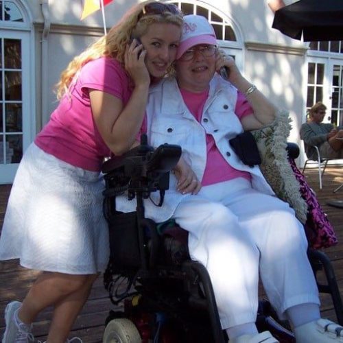 Mariam Eljas, co-founder of accessibleGO and her mother