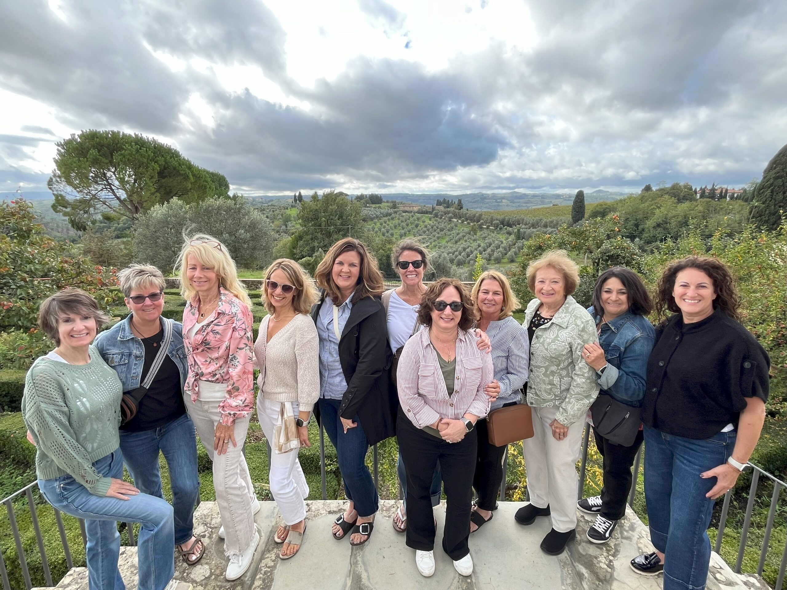 A group of women enjoying a moment in the tour