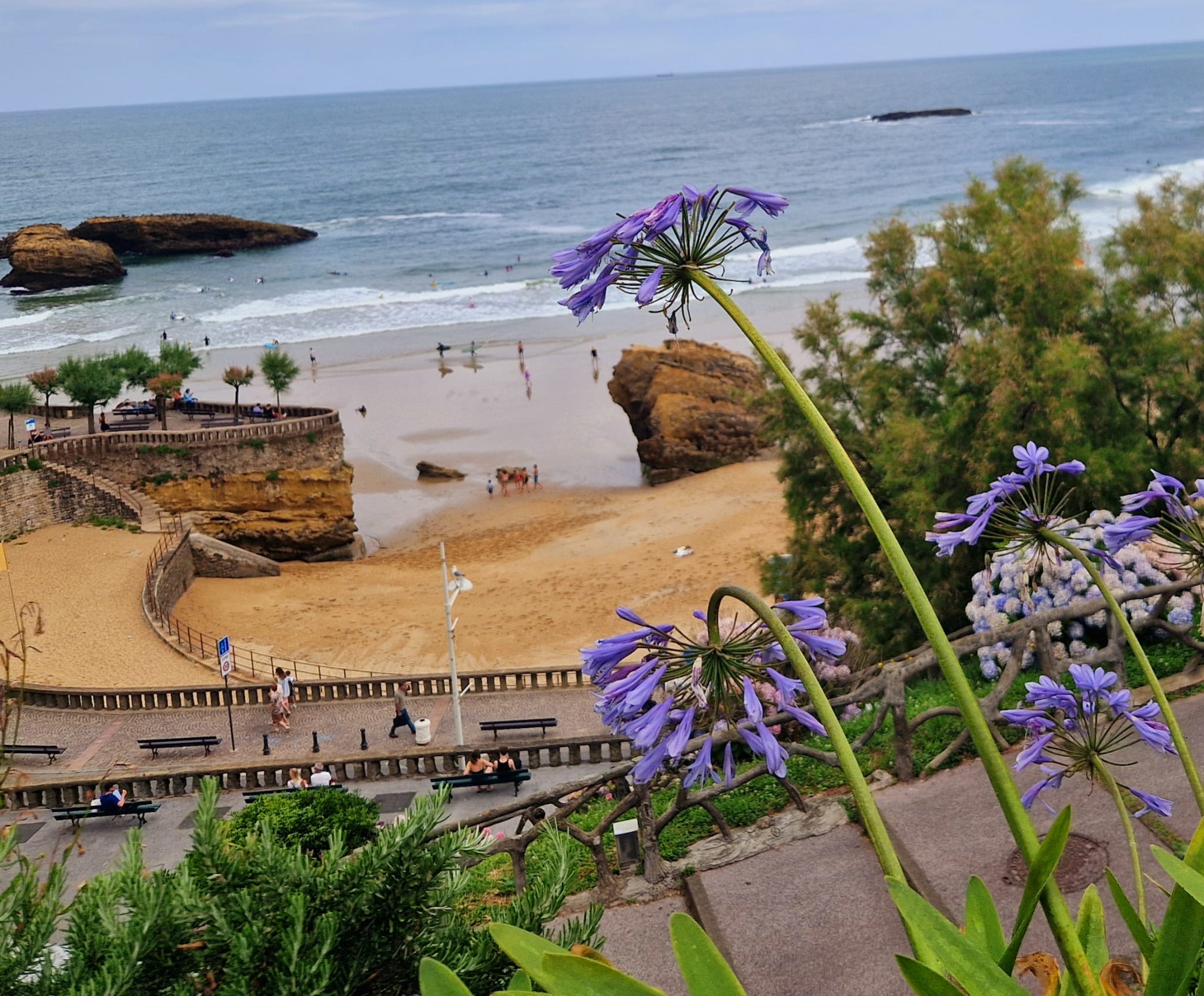 "View of the Atlantic shoreline along one of the scenic stops on the Basque Country tour through France and Spain, guided by author Toby Neal - Tour with Absolutely