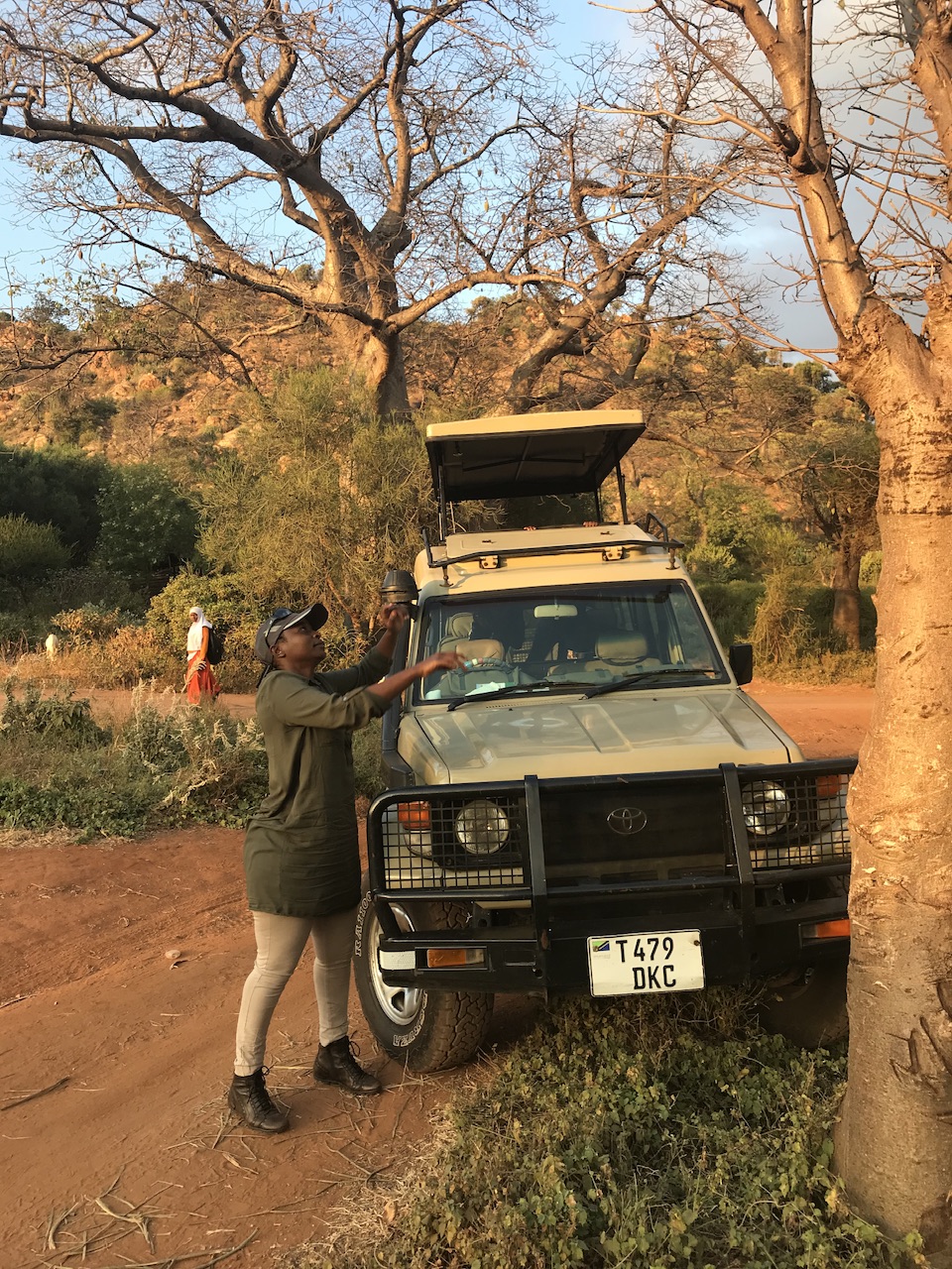 Maggie getting ready for a game drive - 7 days Retreat and Safari - Maggie Tours Company