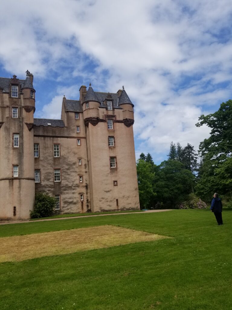 A view of Fyvie Castle, where women can find a safe place to stay at the Preston Tower Apartment in Turriff, Scotland, near Aberdeen.